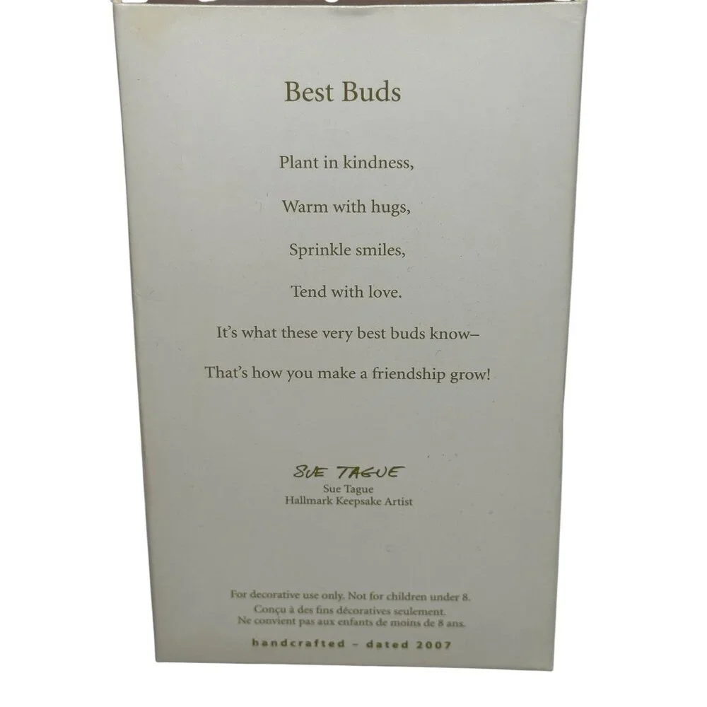 Hallmark 2007 Keepsake Ornament Best Buds Poinsettia Flower Pot Boxed‎ Christmas